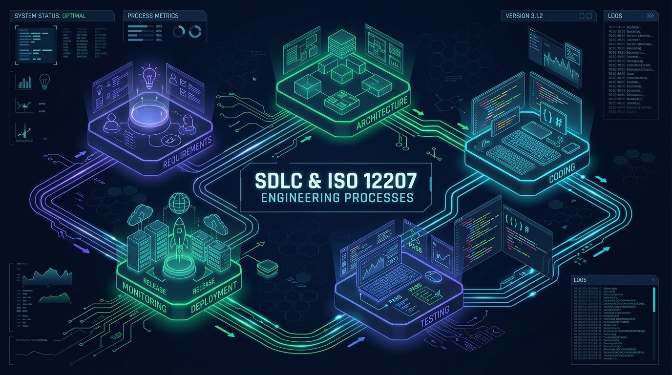 Mapa conceptual interactivo del ciclo de vida del software y la ingeniería de procesos